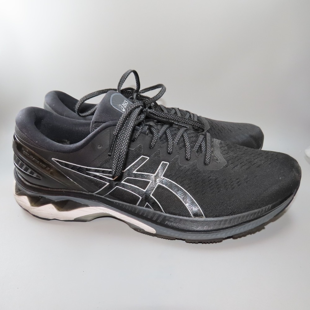 ASICS GEL-Kayano 27 Black and Silver Running Shoes Men's 15 - Euro‎ 50.5